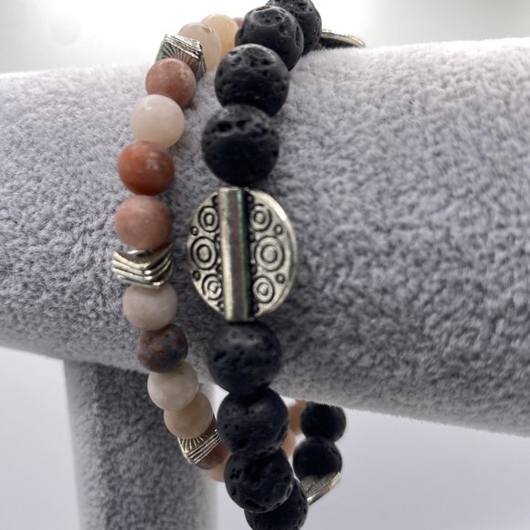 2 strand beaded bracelet - Picture 2 of 4